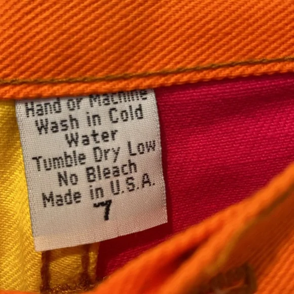 90s‎ colorblock denim shorts - Picture 6 of 6